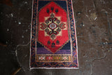 Old Mini Turkish Rug 1.4ftx3.4ft