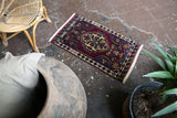 Old Mini Turkish Rug 1.10ftx3.4ft