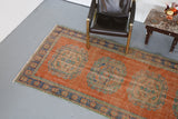 Vintage Konya Sille Turkish Runner Rug 4ftx11ft