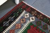 Vintage Turkish Konya Obruk Kilim Rug 4'x5'10"