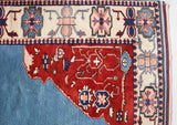 Vintage Turkish rug in a living room setting, pile rug, Turkish rug, vintage rug, portland, rug shop, bright colors, wild shaman, soft rug, bold color, Portland, Oregon, rug store, rug shop, local shop