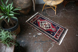 Old Mini Turkish Rug 2x3.8ft