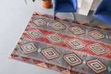 Old Oushak Esme Kilim 5.9ftx10.2ft