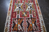 Vintage Kayseri Kilim Runner 3.9ftx15.2ft