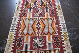 Vintage Kayseri Kilim Runner 3.9ftx15.2ft