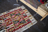 Vintage Kayseri Kilim Runner 3.9ftx15.2ft
