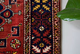 Vintage Turkish rug in a living room setting, pile rug, Turkish rug, vintage rug, portland, rug shop, bright colors, wild shaman, soft rug, bold color, Portland, Oregon, rug store, rug shop, local shop, antique rug