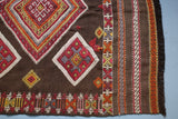 Semi-Antique Anatolian Cicim Kilim Rug 4'7"x5'5"