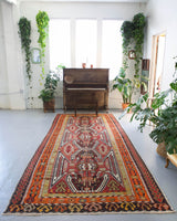 old rug, antique rug, earthy colors, faded colors, Turkish rug, vintage rug, flat weave, kilim rug, large area rug, square rug, Wild Shaman, Portland, Oregon, rug store, rug shop, local shop