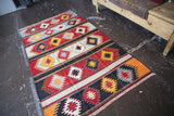 Vintage Sivas Kilim 4.4ftx7.10ft