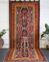 old rug, antique rug, earthy colors, faded colors, Turkish rug, vintage rug, flat weave, kilim rug, large area rug, square rug, Wild Shaman, Portland, Oregon, rug store, rug shop, local shop