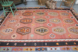 Vintage Sivas Sarkisla Kilim 6.10ftx11ft