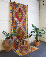 Turkish rug, vintage rug, flat weave, kilim rug, large area rug, square rug, Wild Shaman, Portland, Oregon, rug store, rug shop, local shop, bright colors, area rug, red rug, bold color