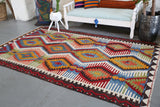 Old Denizli Cal Kilim 5.10ftx9.4ft