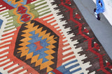 Old Denizli Cal Kilim 5.10ftx9.4ft