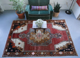 Old Turkish Kars Rug 6.2ftx9ft