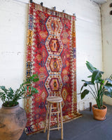 Turkish rug, vintage rug, flat weave, kilim rug, large area rug, square rug, Wild Shaman, Portland, Oregon, rug store, rug shop, local shop, bright colors, area rug, red rug, bold color