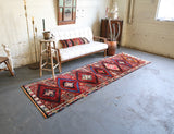 Vintage Kurdish Herki Runner 3.2ftx14ft