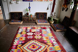 Vintage Milas Bencik Kilim 5.8ftx9ft
