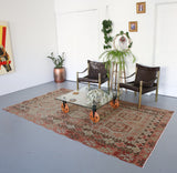 wild shaman, brown, oushak rug, portland rug shop