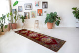 Vintage Kirsehir Runner Rug 3'4"x11'4"