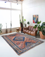 Vintage Turkish rug in living room setting, old rug, antique rug, pastel colors, faded colors, Turkish rug, vintage rug, soft rug, Portland, Oregon, rug store, rug shop, local shop, pastel colors