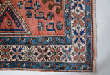 Vintage Turkish rug in living room setting, old rug, antique rug, pastel colors, faded colors, Turkish rug, vintage rug, soft rug, Portland, Oregon, rug store, rug shop, local shop, pastel colors