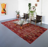 red, old rug, vintage kilim, flat weave, antique, oushak, portland rug shop, rug store, wild shaman