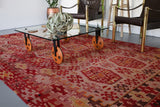 red, old rug, vintage kilim, flat weave, antique, oushak, portland rug shop, rug store, wild shaman