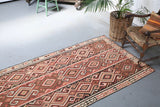 Old Van Kilim Runner 4ftx12ft