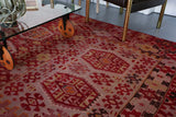 red, old rug, vintage kilim, flat weave, antique, oushak, portland rug shop, rug store, wild shaman