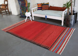 Old Bodrum Bos Kilim Rug