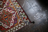 Vintage Mersin Mut Cicim Kilim 6.1ft x 10.6ft