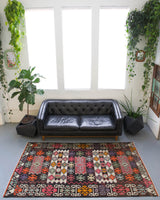 Turkish rug, vintage rug, flat weave, kilim rug, large area rug, square rug, Wild Shaman, Portland, Oregon, rug store, rug shop, local shop, bright colors, area rug, red rug, bold color