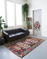 Turkish rug, vintage rug, flat weave, kilim rug, large area rug, square rug, Wild Shaman, Portland, Oregon, rug store, rug shop, local shop, bright colors, area rug, red rug, bold color