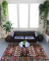 Turkish rug, vintage rug, flat weave, kilim rug, large area rug, square rug, Wild Shaman, Portland, Oregon, rug store, rug shop, local shop, bright colors, area rug, red rug, bold color