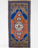 Vintage mini kilim rug in room decor setting, kilim, Turkish rug, vintage rug, portland, rug shop, bright colors, wild shaman, soft rug, bold color, Portland, Oregon, rug store, rug shop, local shop