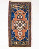 Vintage mini kilim rug in room decor setting, kilim, Turkish rug, vintage rug, portland, rug shop, bright colors, wild shaman, soft rug, bold color, Portland, Oregon, rug store, rug shop, local shop