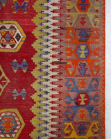 Turkish rug, vintage rug, flat weave, kilim rug, large area rug, square rug, Wild Shaman, Portland, Oregon, rug store, rug shop, local shop, bright colors, area rug, red rug, bold color