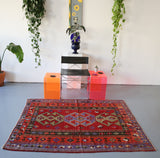 Old Konya Obruk Kilim 4.7ftx6ft