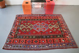 Old Konya Obruk Kilim 4.7ftx6ft