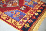 Old Mini Turkish Rug 21inx46in