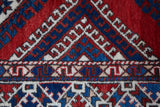 Vintage Turkish rug in a living room setting, pile rug, Turkish rug, vintage rug, portland, rug shop, bright colors, wild shaman, soft rug, bold color, Portland, Oregon, rug store, rug shop, local shop, antique rug