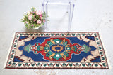 Vintage Mini Turkish Rug 21inx48in