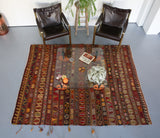 Old Konya Karapınar Kilim 6ftx7.7ft