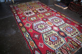 Vintage Sivas Kilim 6.9ftx12.8ft