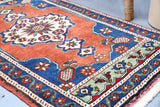 Vintage Mini Turkish Rug 2ftx3.4ft
