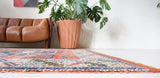 Vintage Turkish rug in living room setting, old rug, antique rug, pastel colors, faded colors, Turkish rug, vintage rug, soft rug, Portland, Oregon, rug store, rug shop, local shop