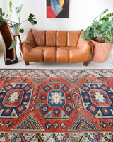 Vintage Turkish rug in living room setting, old rug, antique rug, pastel colors, faded colors, Turkish rug, vintage rug, soft rug, Portland, Oregon, rug store, rug shop, local shop