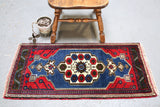Vintage Mini Turkish Rug 1.9ftx3.9ft